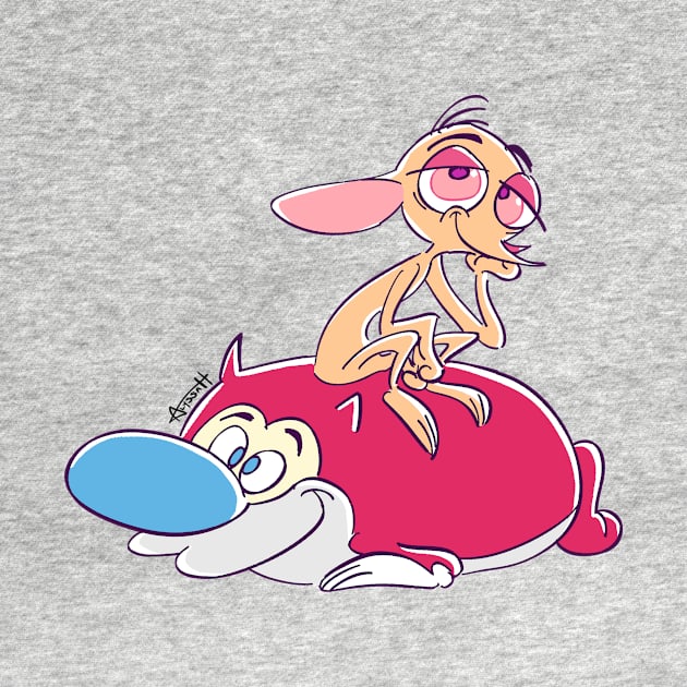 Ren and Stimpy by little-ampharos